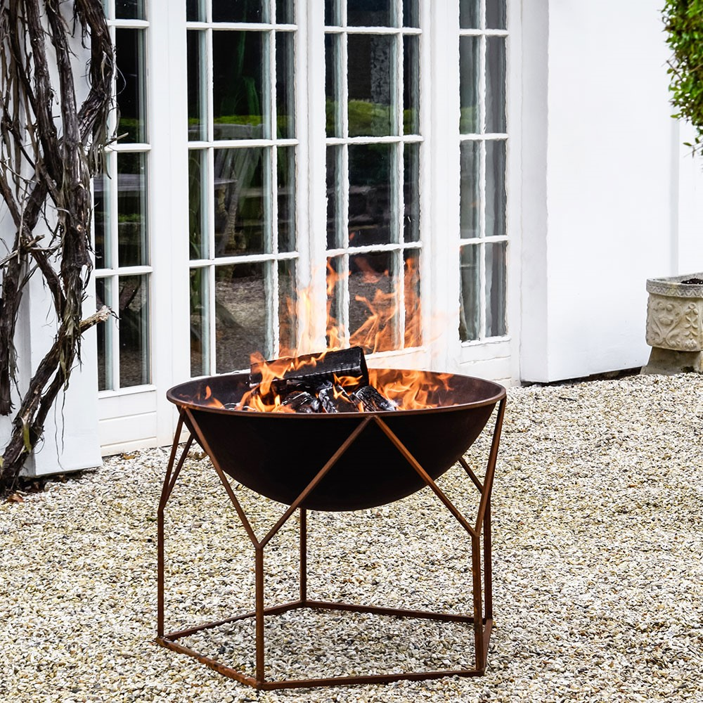 Buckingham Outdoor firebowl, W70cm, Rust-3