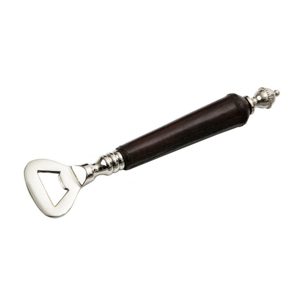 Bottle opener, 21cm, Dark Brown Leather-0