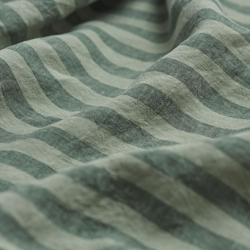 Pembroke Stripe Duvet Cover, King, Pine Green-3