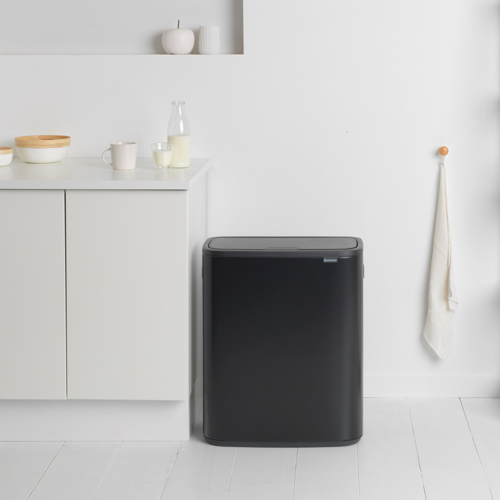 Bo Touch bin, 30 litre, Matt Black-4