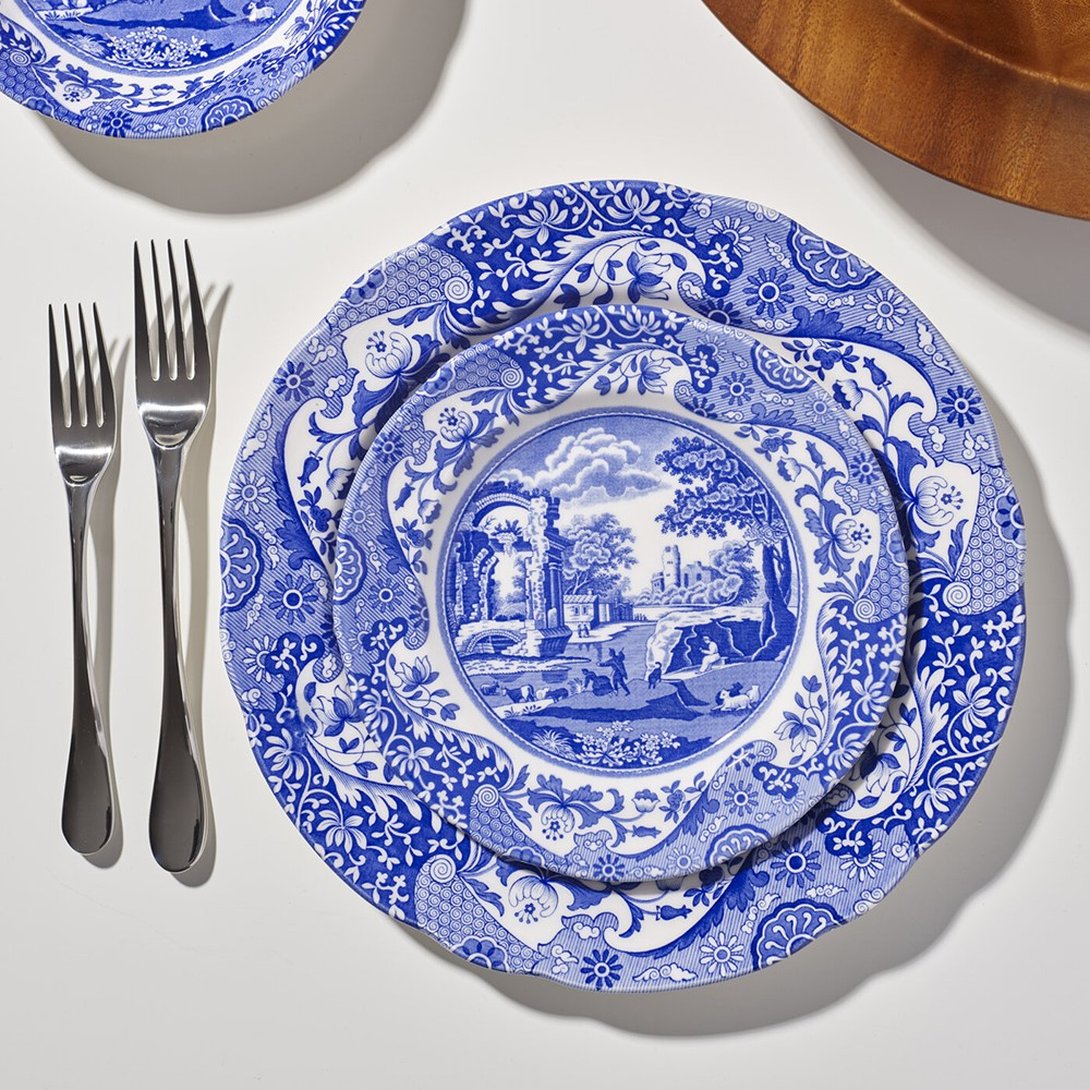 Blue Italian Set of 4 plates, 20cm-1