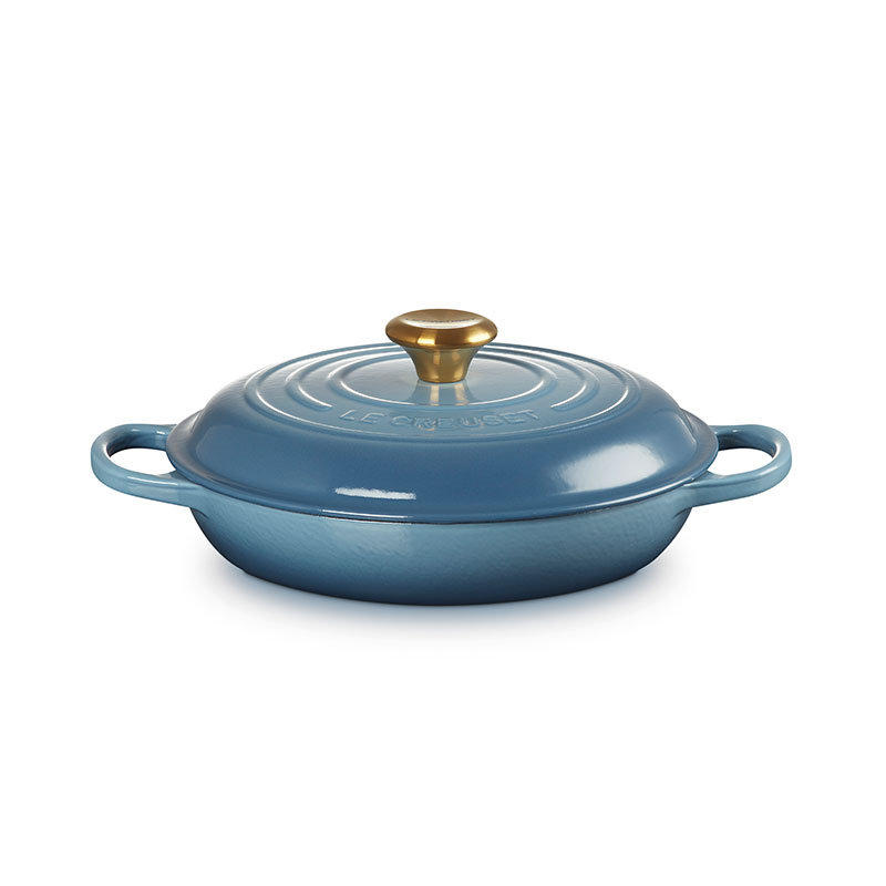 Signature Cast Iron Shallow Casserole, 26cm, Chambray-1