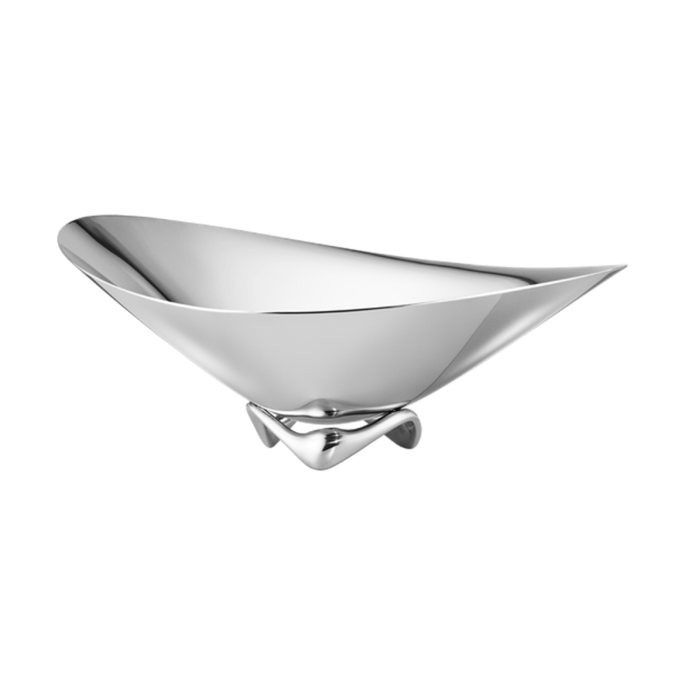 Henning Koppel Wave bowl, H12.5 x D31cm, Silver-0