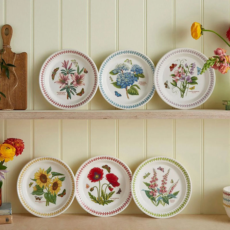 Botanic Garden Meadow Set of 6 Salad Plates, D21.5cm, Multi-0