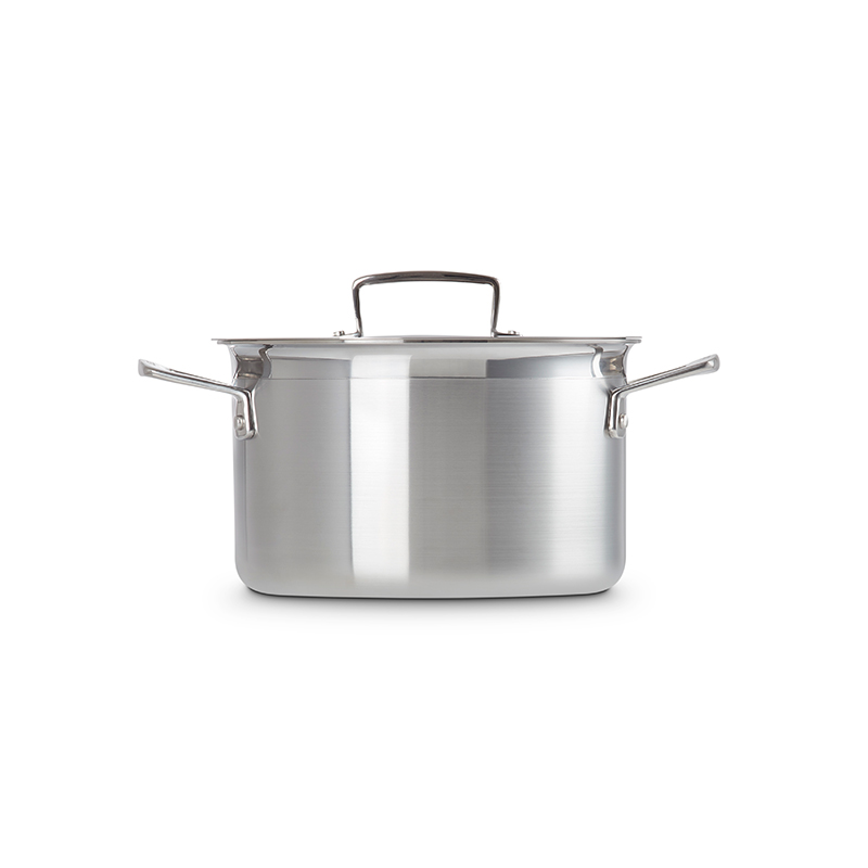 3 Ply Stainless Steel - Uncoated Deep casserole dish, 20cm - 4 litre-4