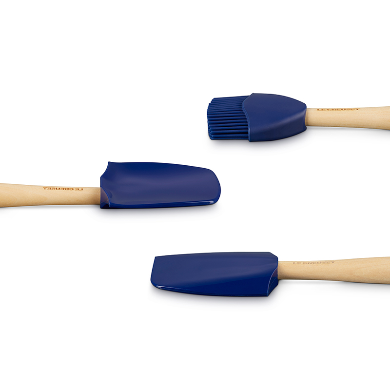 Silicone Utensil Tools, Set of 3, Azure-2