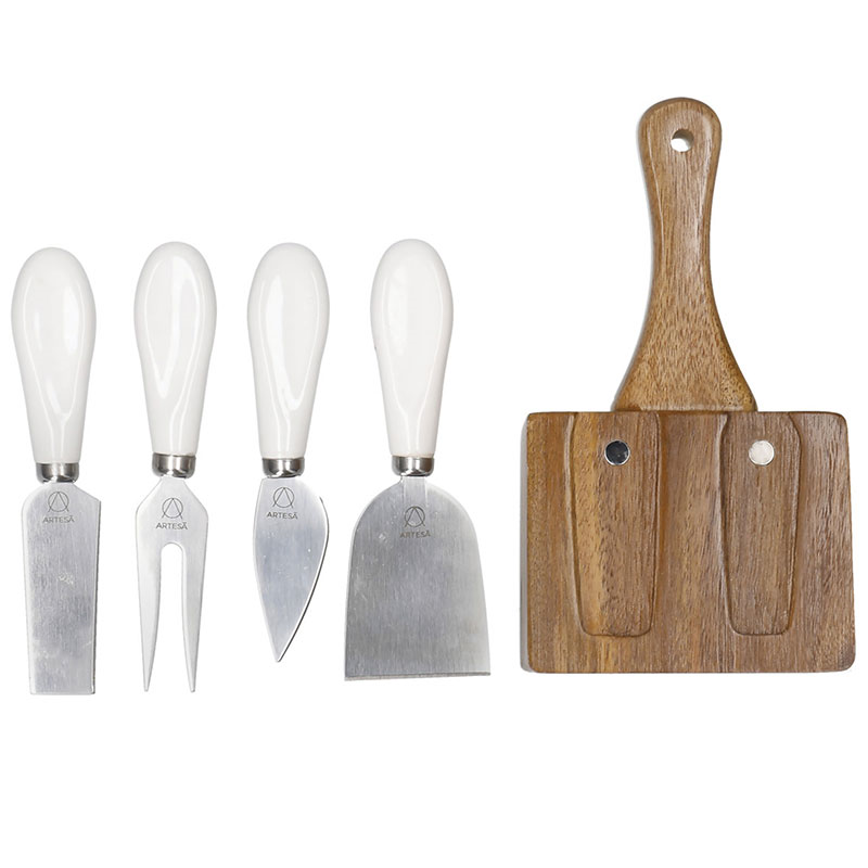 Cheese knife set, Wood/Stainless Steel-2