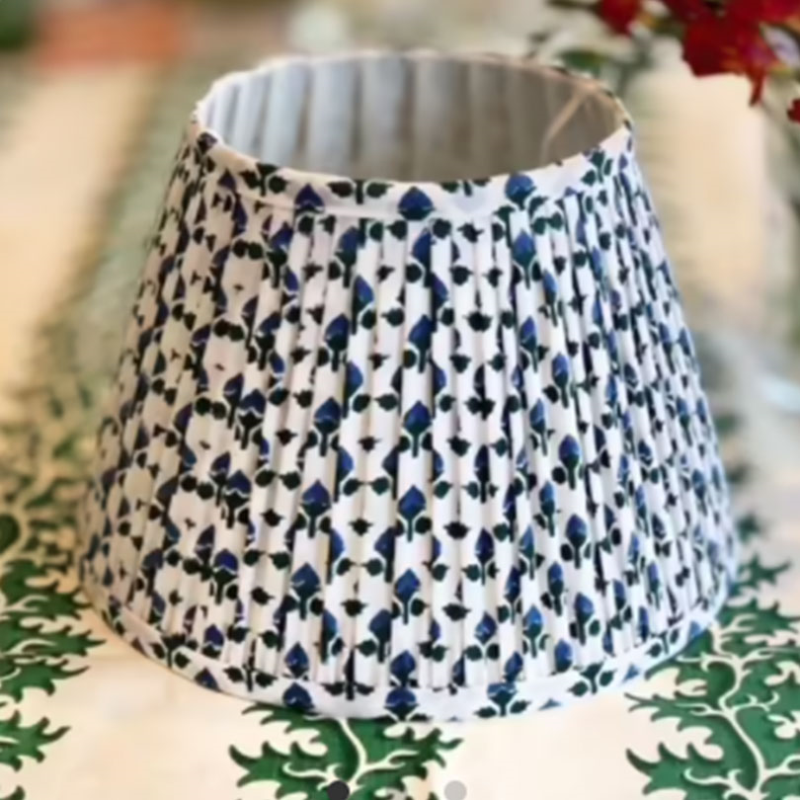 Bud Empire Lampshade, 12", Indigo-0