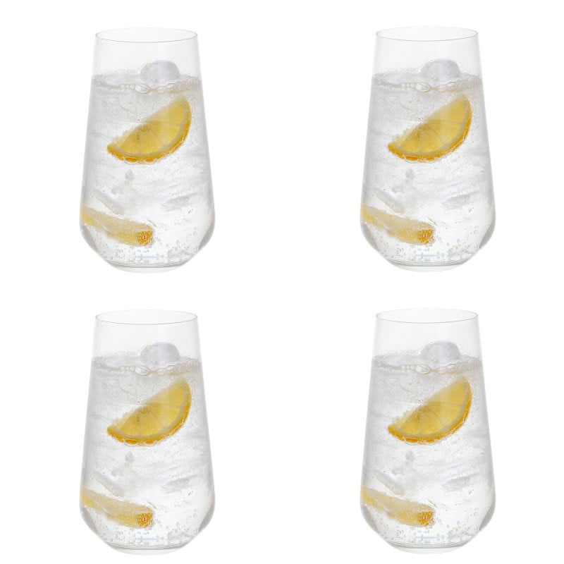 Cheers Set of 4 Highball Glasses, 500ml, Clear-0