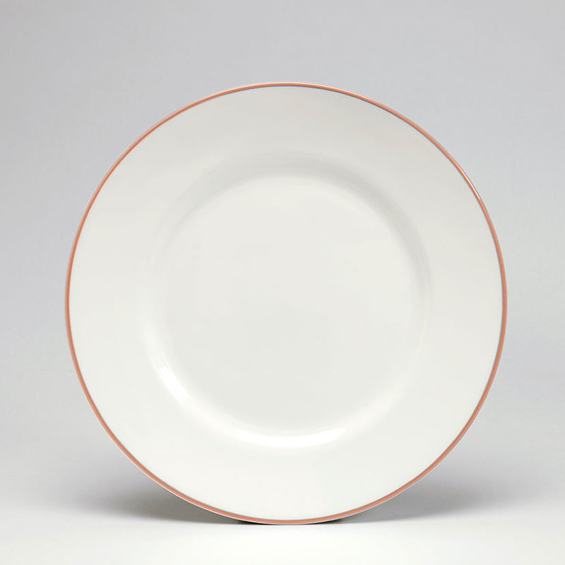 Dessert Plate, D21cm, Coral Rim-0