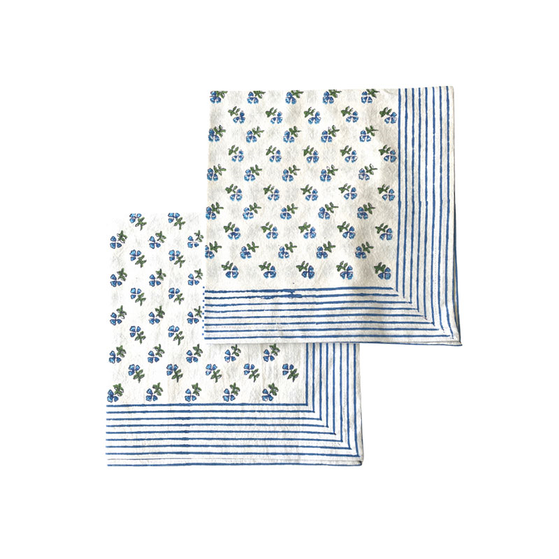 Ditsy Set of 4 Napkins, 45 x 45cm, Blue-3