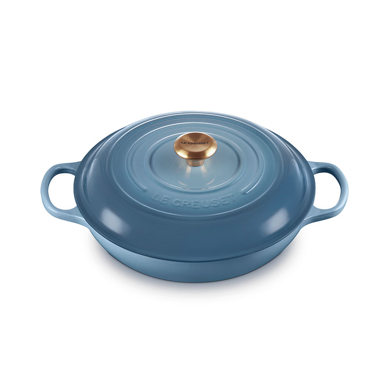 Signature Cast Iron Shallow Casserole, 30cm, Chambray-0