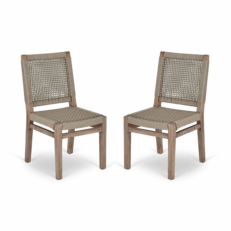 Chilford Set of 2 Dining Chairs, Acacia-1