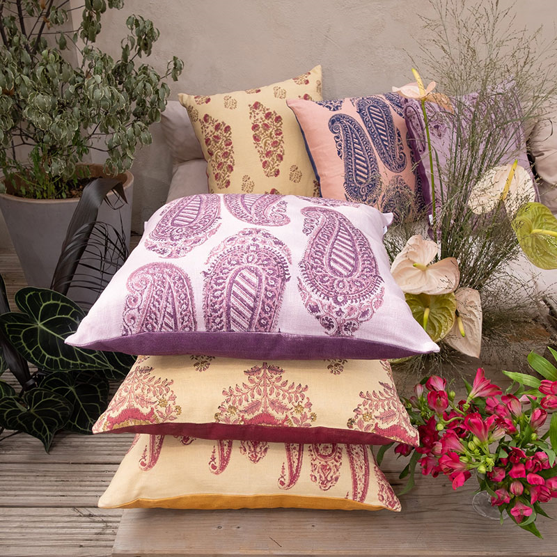 Lolita Linen Cushion, 50cm x 50cm, Purple-0