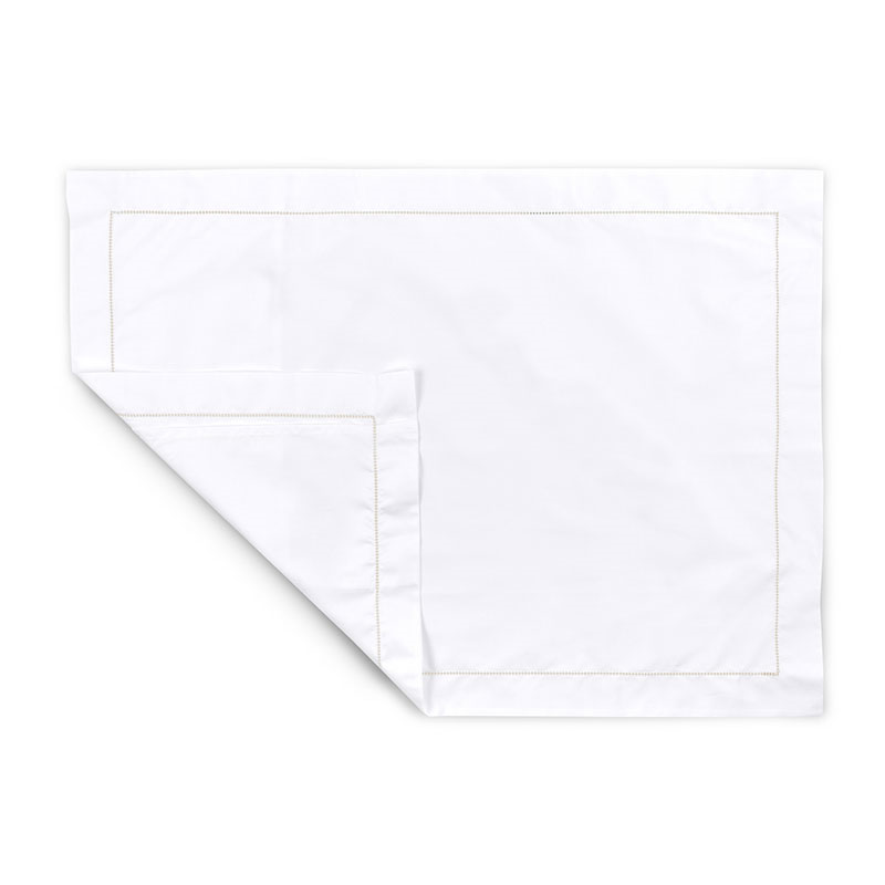 Porto Hemstitch Pair of Oxford Pillowcases, Standard, Straw-2