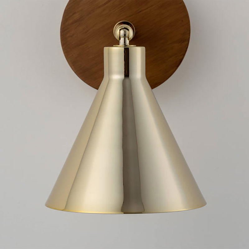 Cone Wall Light, H13.5cm, Brass-1