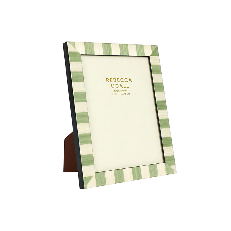 Delilah Stripe Photo Frame, 5x7", Pistachio-3