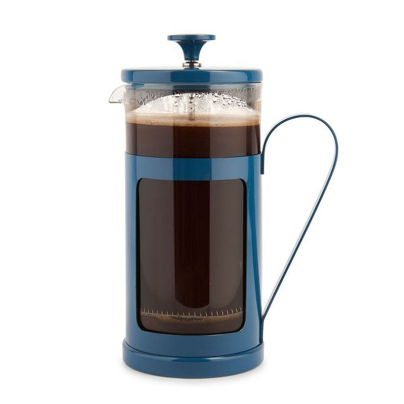 Monaco Stainless Steel Cafetière, 8 Cup, Blue-0