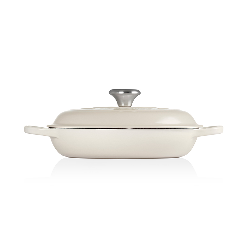 Signature Cast Iron Shallow casserole, 30cm - 3.2 litre, meringue-4