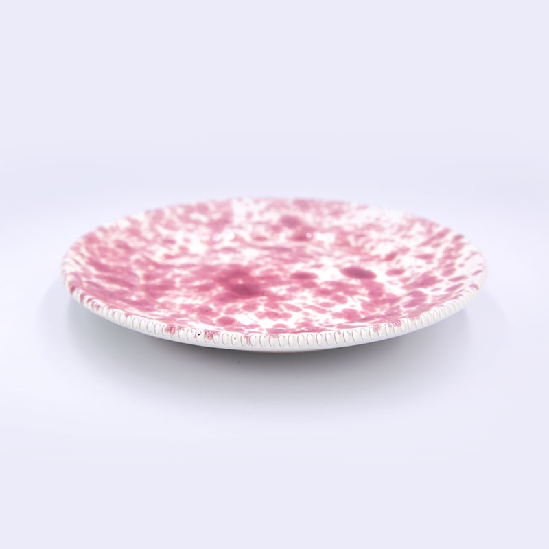 Splatter Side Plate, D21cm, Cranberry-0