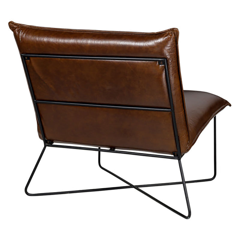 Kavshi Oversized Leather Lounger, Chocolate Brown-7