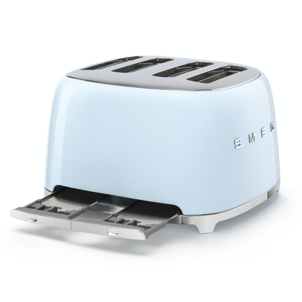 50's Retro 4 slice toaster - 4 slot, Pastel Blue-2