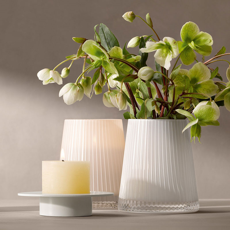 Beacon Candle Holder, H14cm, Chalk White-1