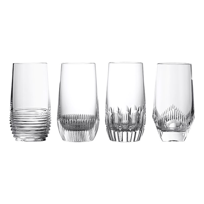 Mixology Set of 4 Highball Glasses, 430ml, Clear-0