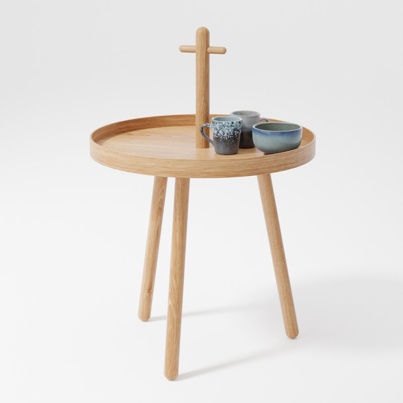 Pick Me Up Side Table, H66 x W45cm, Oak-2