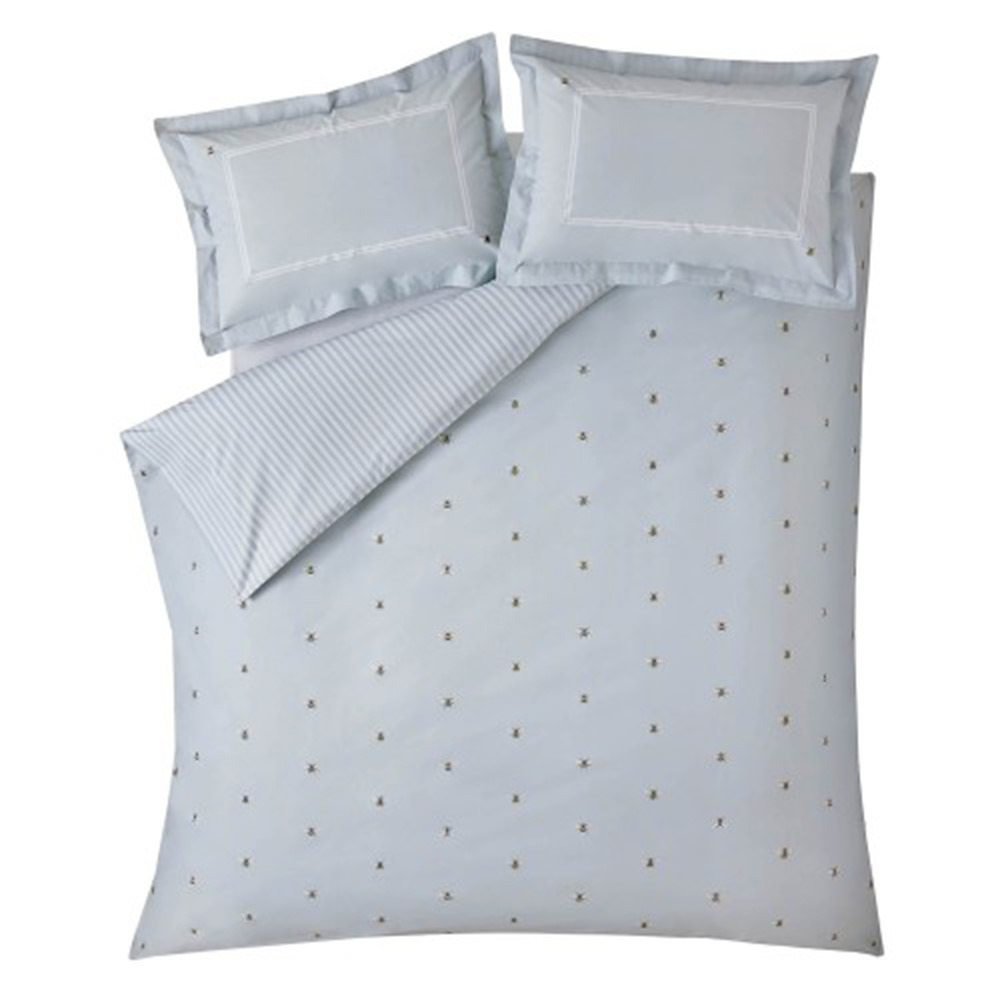 Bees Double size bedding set, 200 x 200cm, Duckegg-0