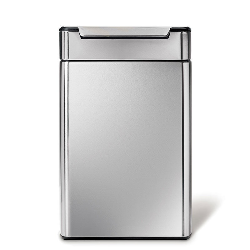 Touch Bar Bin, 48L, Brushed Stainless Steel-2