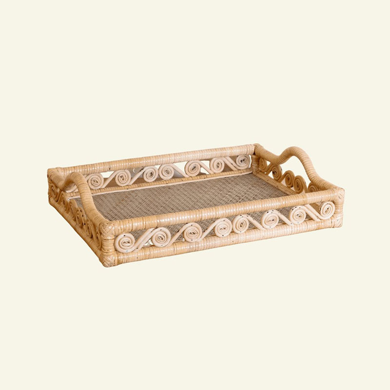 Ivy Rattan Tray, Natural-1