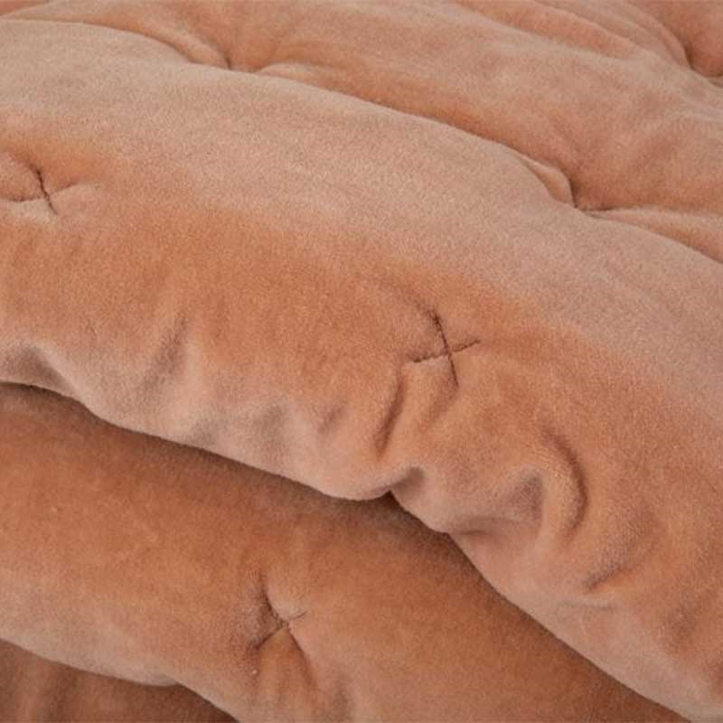 Velvet Double / King Quilt, Dusky Pink-1