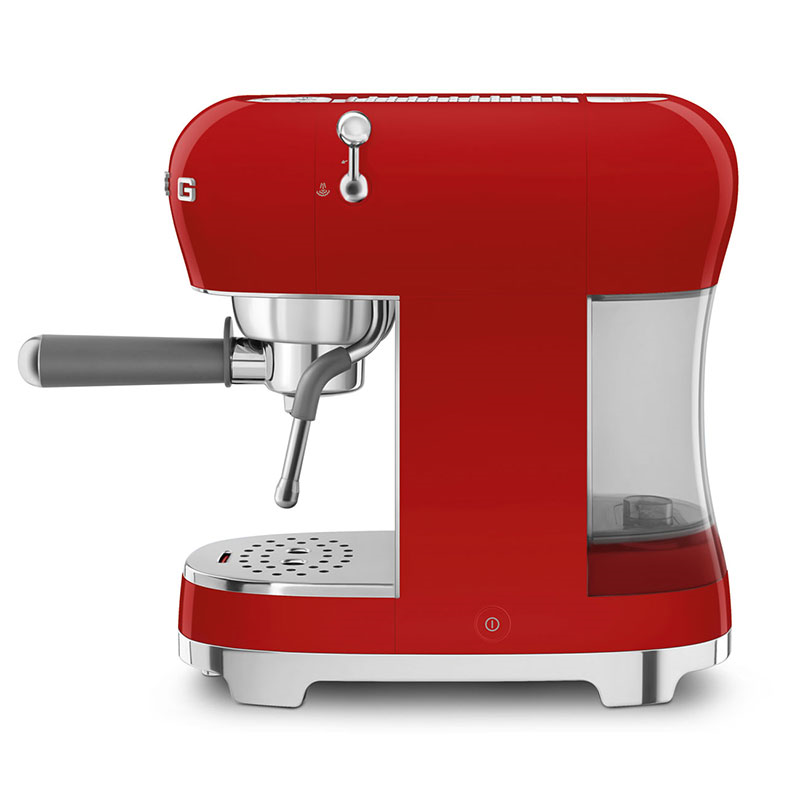 50's Style Espresso Coffee Machine, Red-2