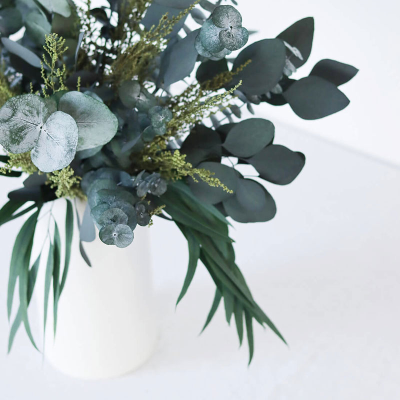 Hand-Tied Medium Bouquet, Greenery & Neutrals, Matcha-4