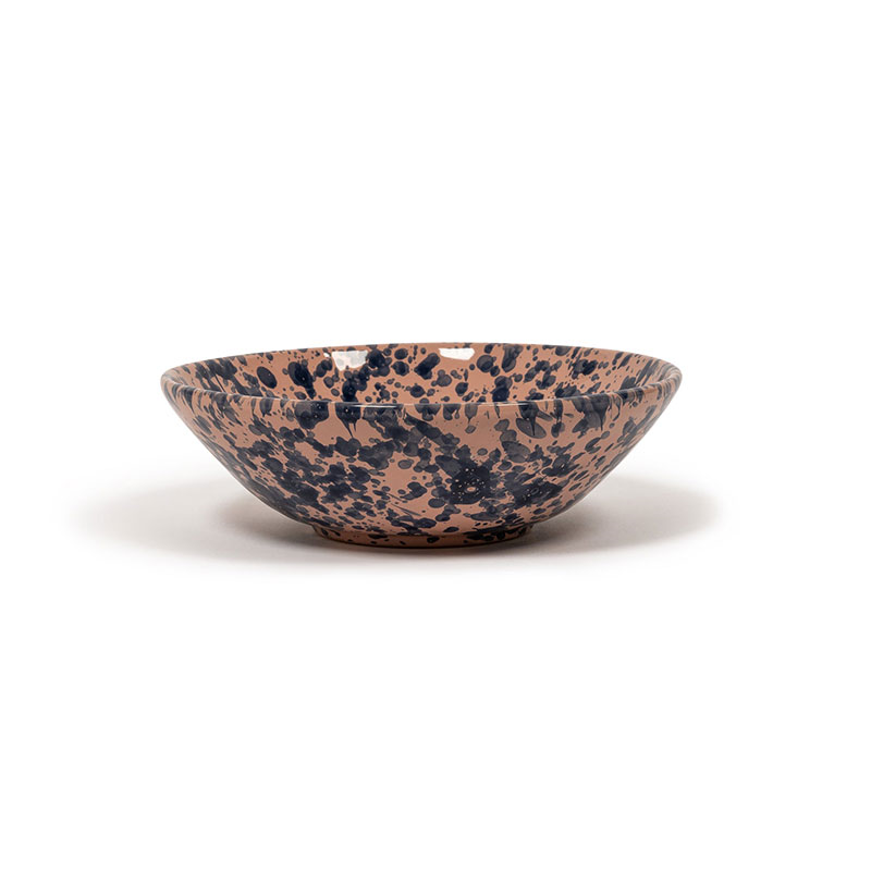 Splatter Bowl, D23cm, Blue and Pink-2