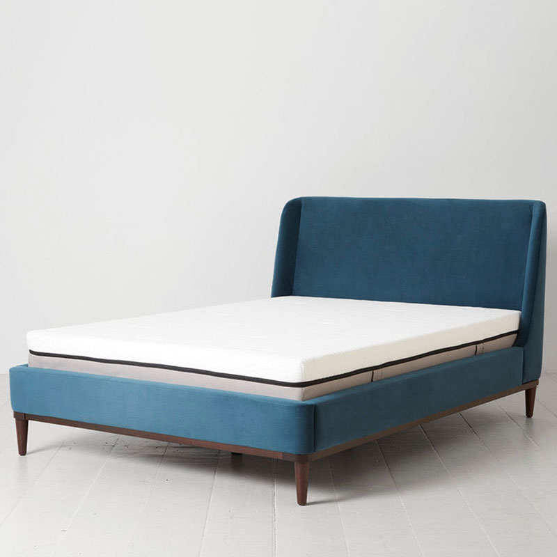 Bed 02 Velvet Double Frame, Teal-0