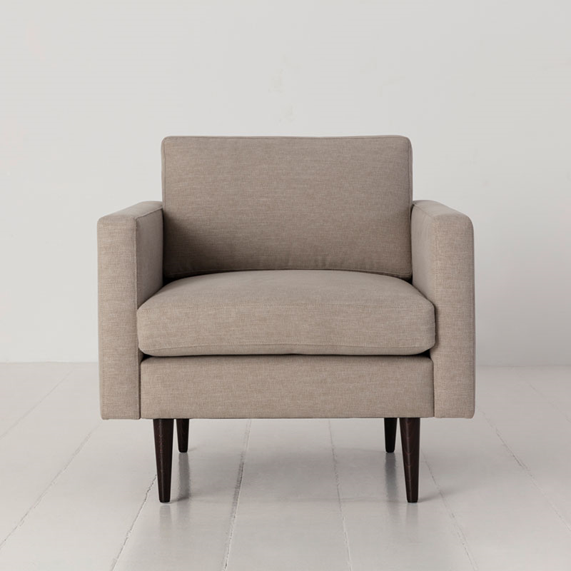 Model 01 Linen Armchair, Pumice-1