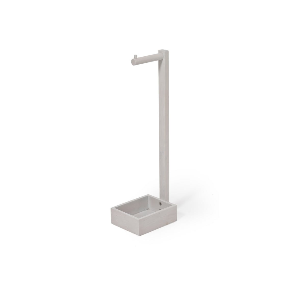 Mezza Freestanding loo roll holder, H60 x W20 x D15cm, Oyster White-1