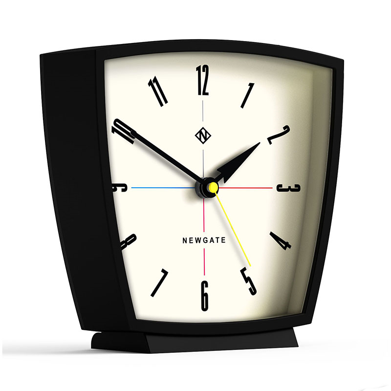 Odyssey Mantel Clock, 20.3cm, Cave Black-2