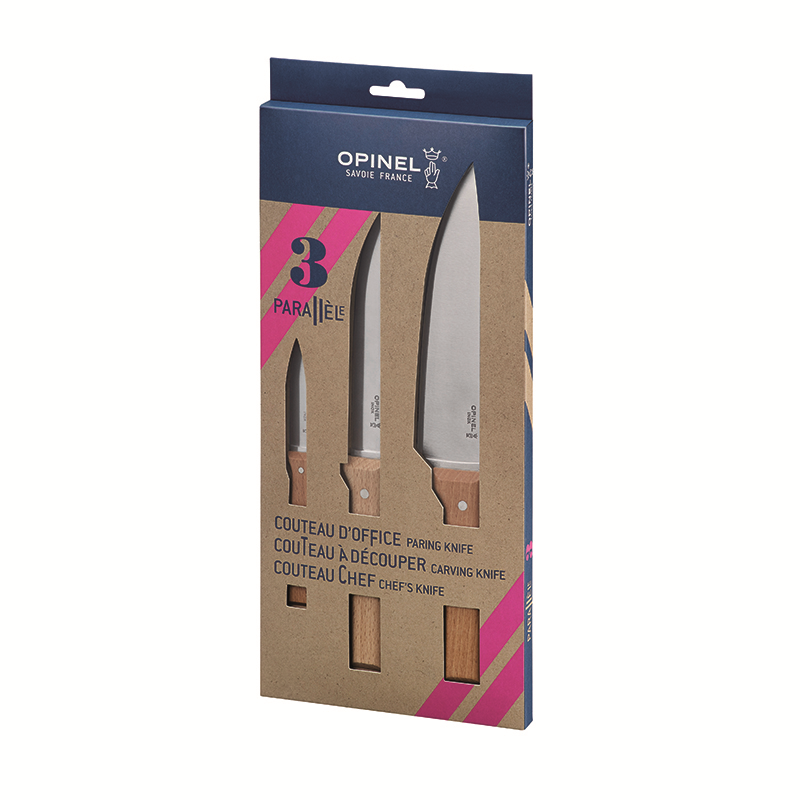 Parallèle  Trio Knife Set, Beachwood-0