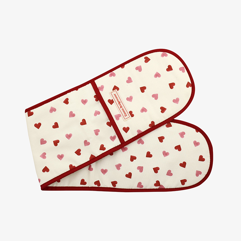 Pink Hearts Oven Glove/Tea Towel Set-2