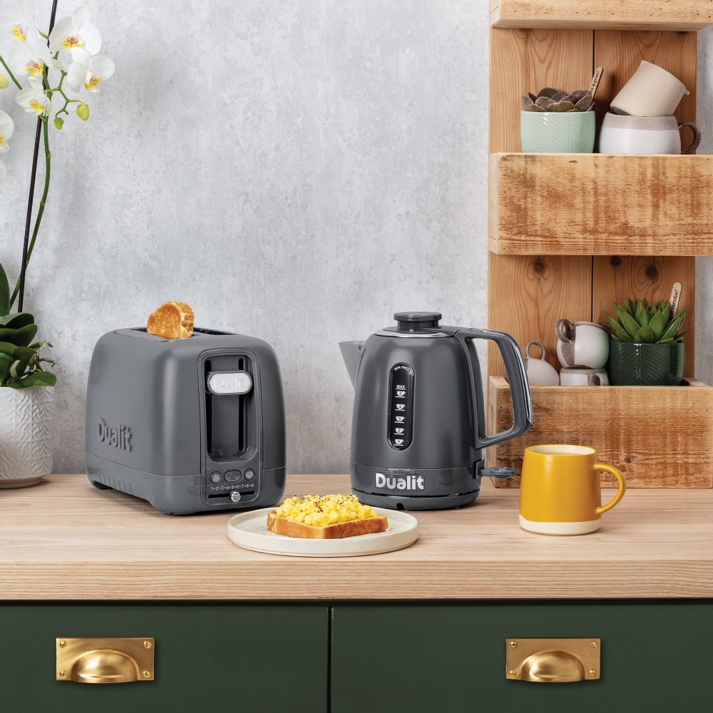 Domus 2 slot toaster, Grey-1