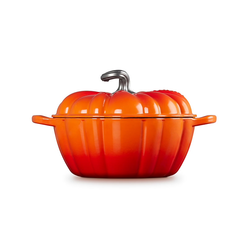 Signature Cast Iron Pumpkin Casserole, 24cm, Volcanic-2