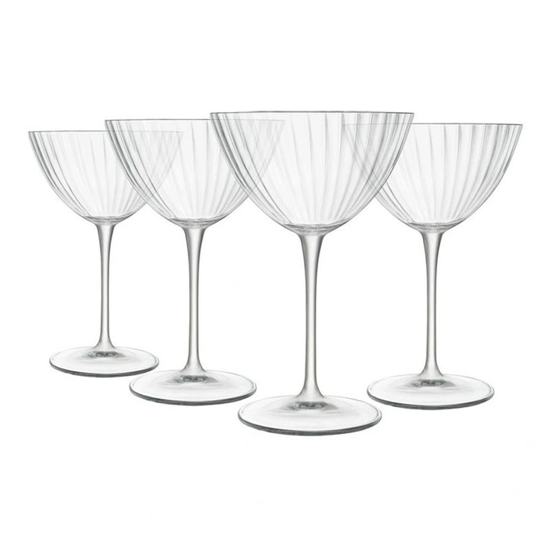 Optica Set of 4 Martini Glasses, 220ml, Clear-1