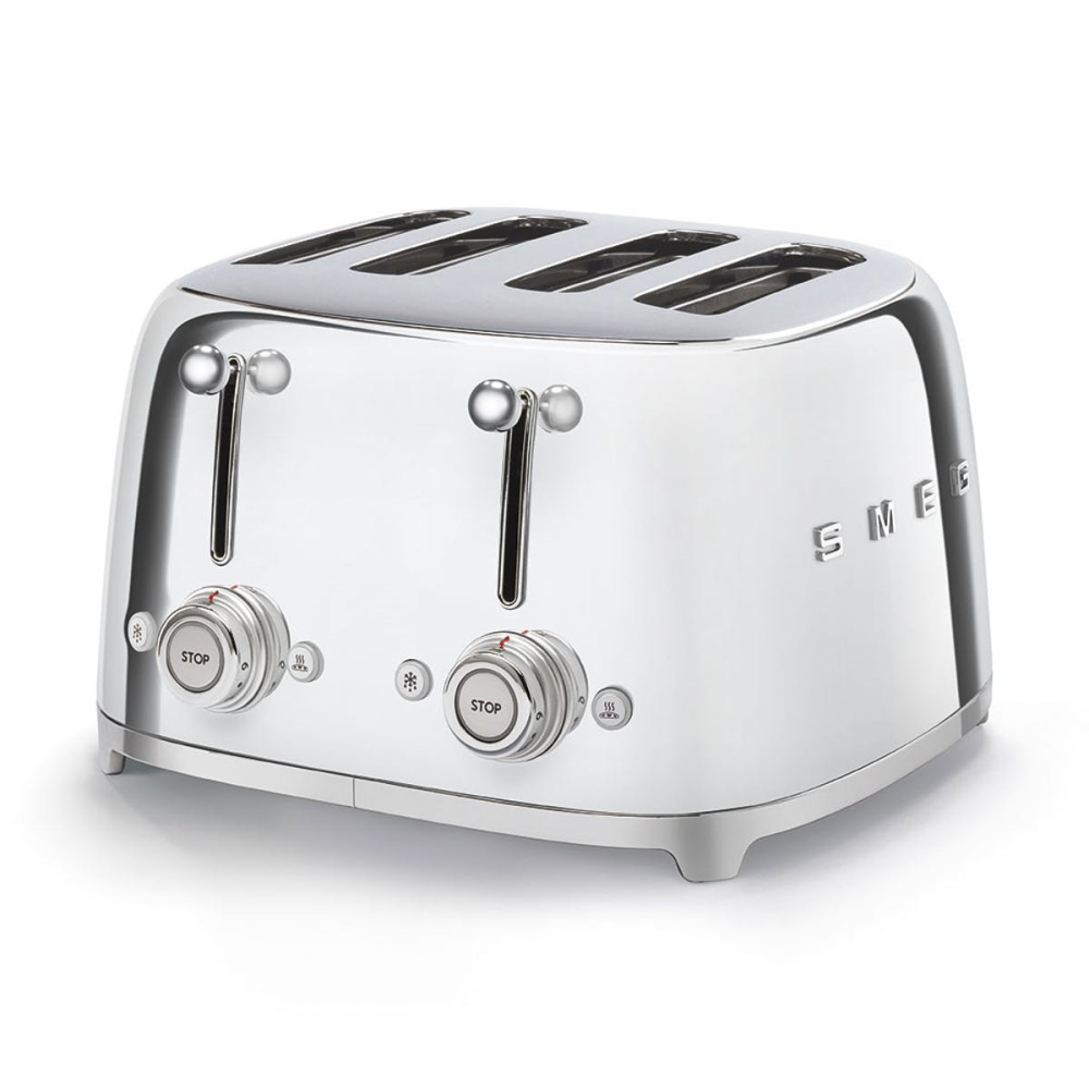 50's Retro 4 slice toaster - 4 slot, chrome-0