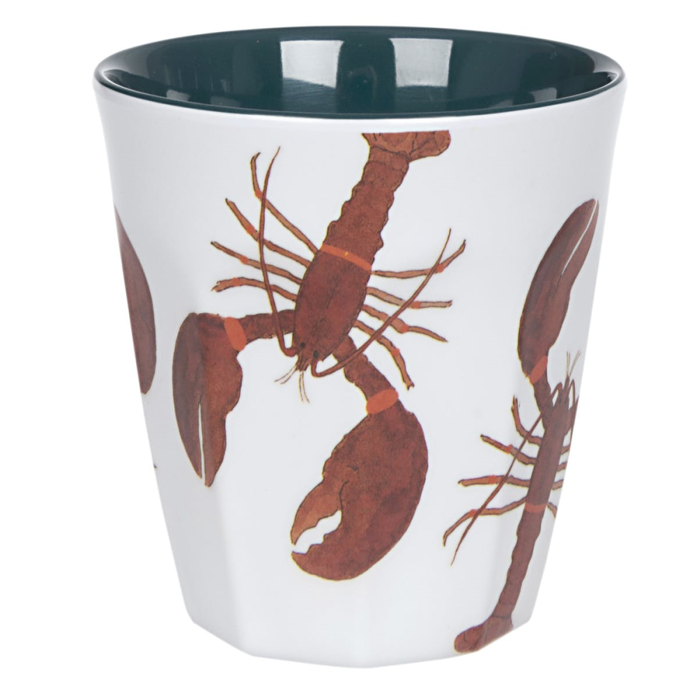 Lobster Melamine beaker, 250ml, Blue/Red/White-0