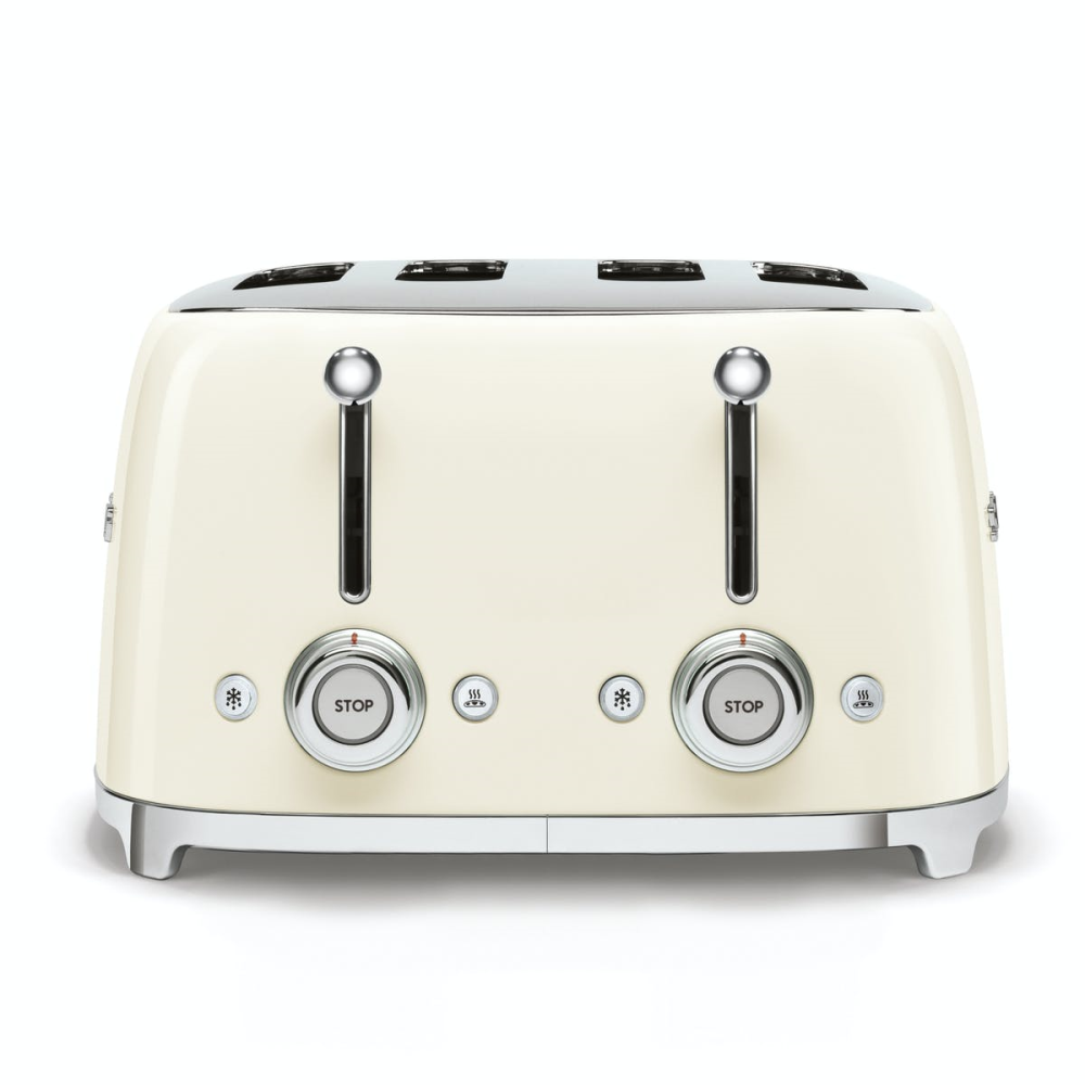 50's Retro 4 slice toaster - 4 slot, Cream-1