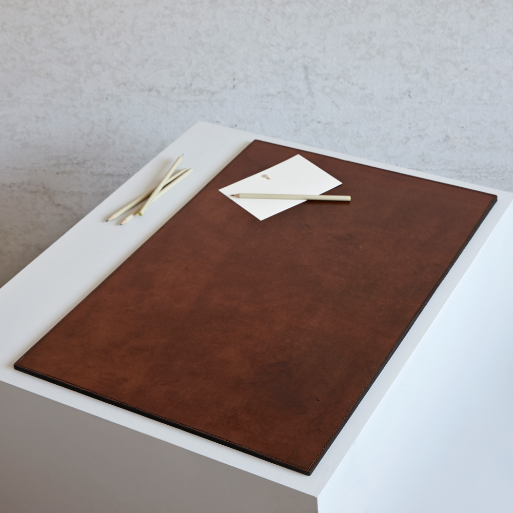 Desk mat, 60 x 40cm, Tan Leather-1