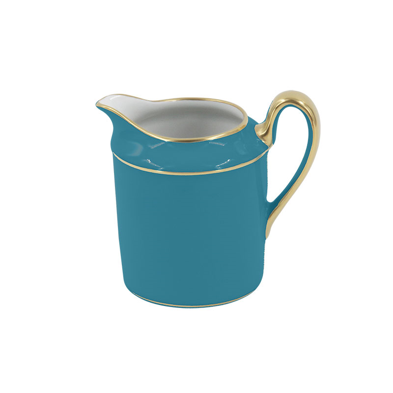 Sous Le Soleil Empire Cream Jug, 150ml, Matt Gold Classic Turquoise-0